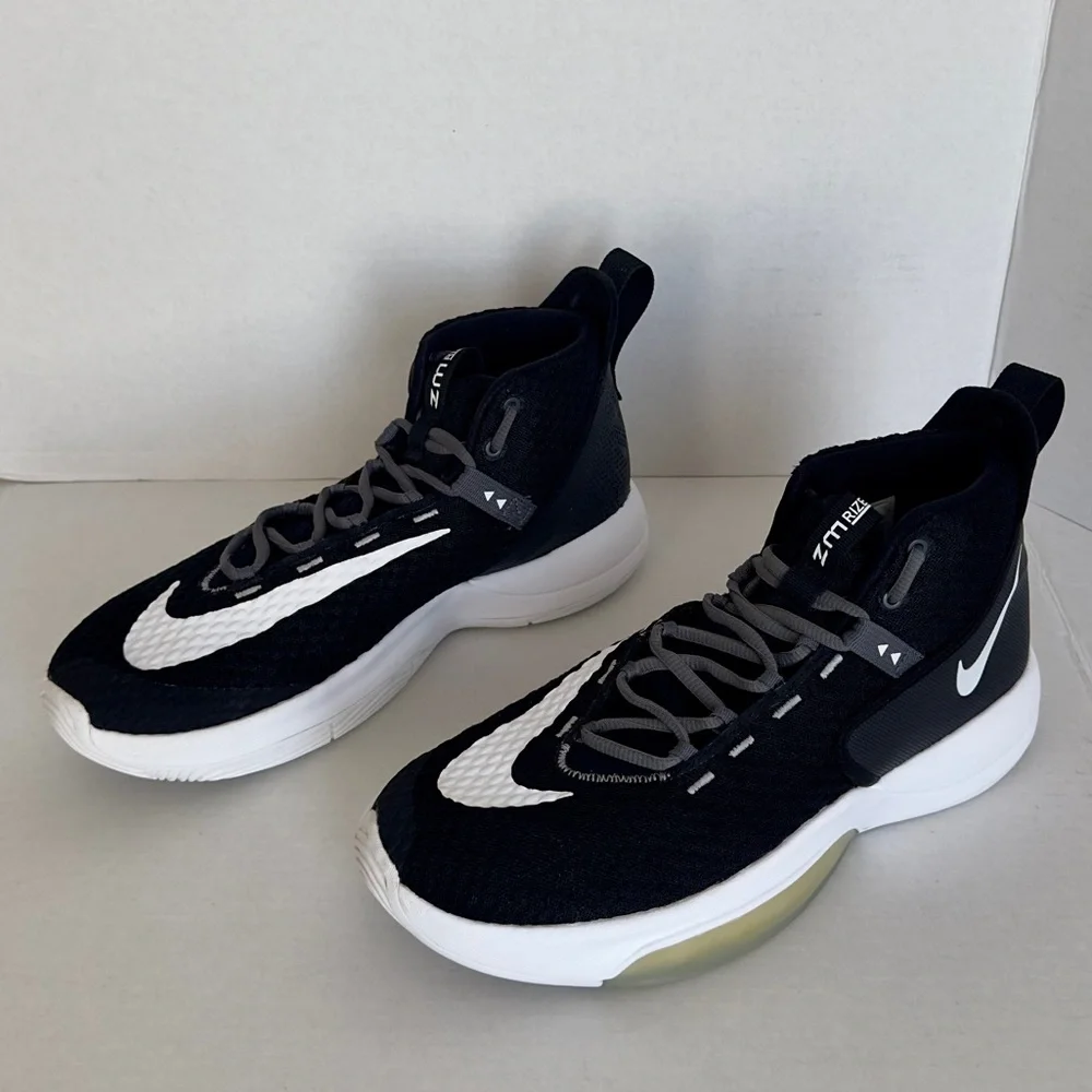 Nike Zoom Rize TB Basketball Shoes Black White Men's Sz 11.5